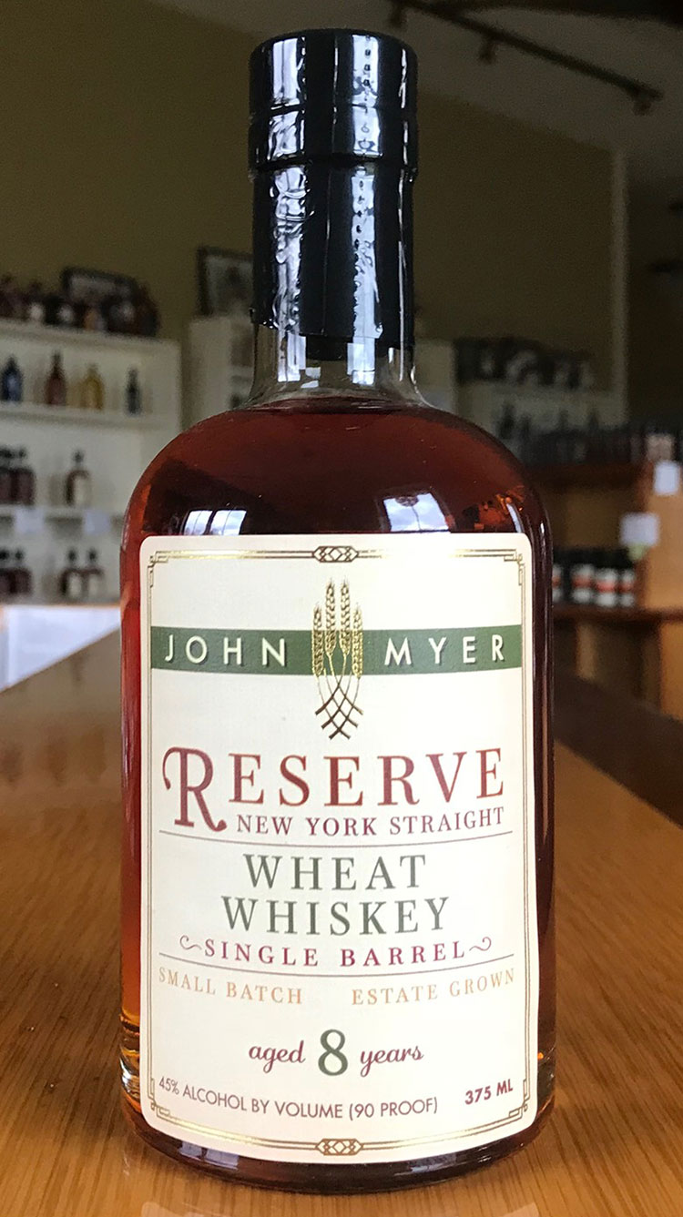 John Myer Reserve New York Straight Wheat Whiskey-Single Barrel