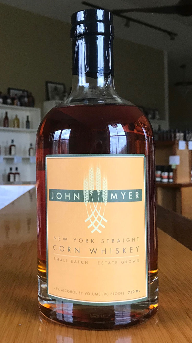 John Myer New York Straight Corn Whiskey